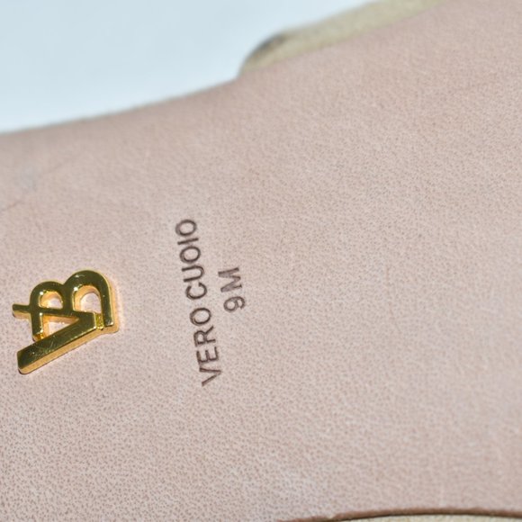 $330 VERONICA BEARD MELLI MULE SLIDE SUEDE SANDAL SAND NUDE 9 (DA7)